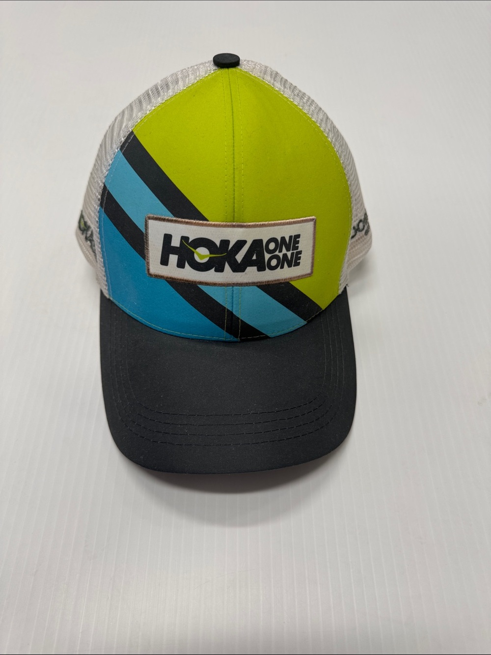 Hoka One One Bocogear Neon Lime & Aqua Blue Trucker Hat